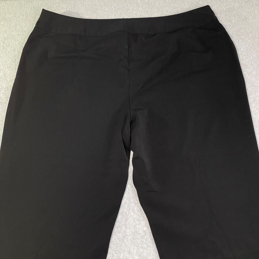 Lane Bryant Capri Pants Women Size 22 Black Cuffed Button Pocket Stretch EUC - Picture 5 of 7